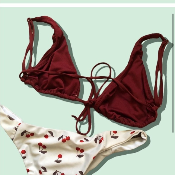 Bikini Bundle! Cherry 🍒 Bandeau Bikini set plus extra top - Picture 6 of 6